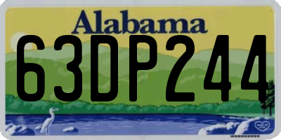 AL license plate 63DP244