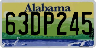 AL license plate 63DP245