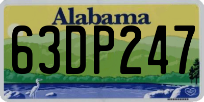 AL license plate 63DP247