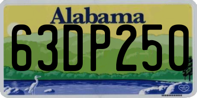 AL license plate 63DP250
