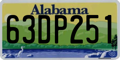 AL license plate 63DP251