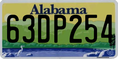 AL license plate 63DP254