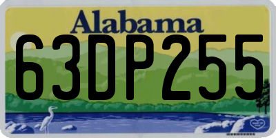 AL license plate 63DP255