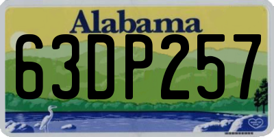 AL license plate 63DP257