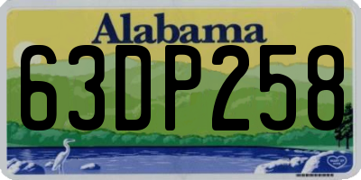 AL license plate 63DP258