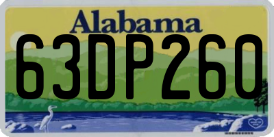 AL license plate 63DP260