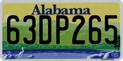 AL license plate 63DP265