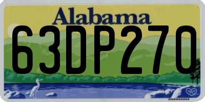AL license plate 63DP270