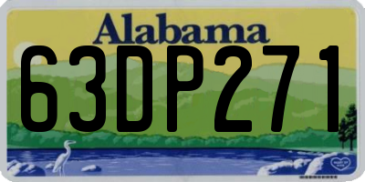 AL license plate 63DP271