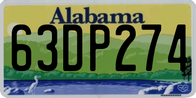 AL license plate 63DP274