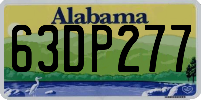 AL license plate 63DP277