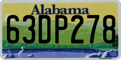 AL license plate 63DP278