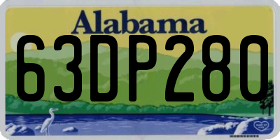AL license plate 63DP280