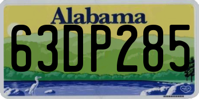 AL license plate 63DP285