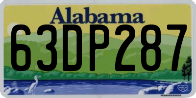 AL license plate 63DP287
