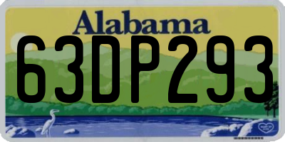 AL license plate 63DP293
