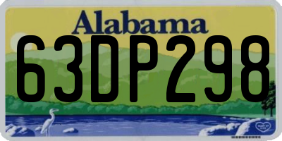 AL license plate 63DP298