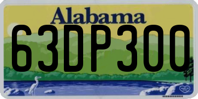 AL license plate 63DP300