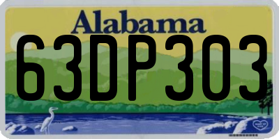 AL license plate 63DP303