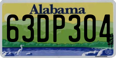 AL license plate 63DP304