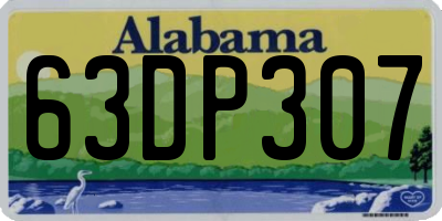 AL license plate 63DP307