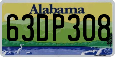 AL license plate 63DP308