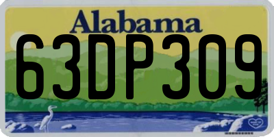 AL license plate 63DP309