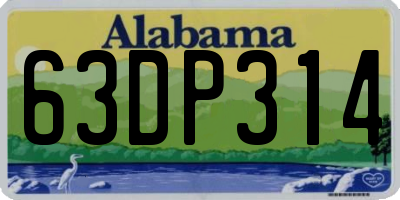 AL license plate 63DP314