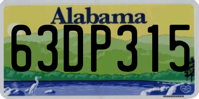 AL license plate 63DP315
