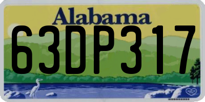 AL license plate 63DP317