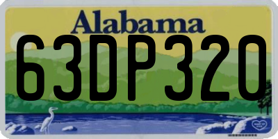 AL license plate 63DP320
