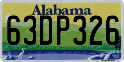AL license plate 63DP326