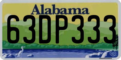 AL license plate 63DP333