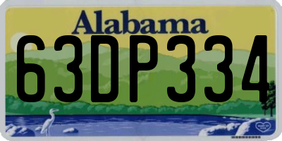 AL license plate 63DP334