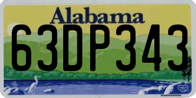 AL license plate 63DP343