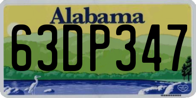 AL license plate 63DP347