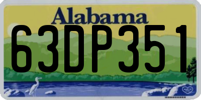 AL license plate 63DP351