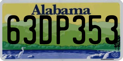 AL license plate 63DP353