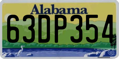 AL license plate 63DP354