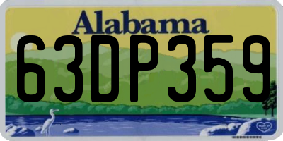 AL license plate 63DP359