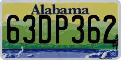 AL license plate 63DP362