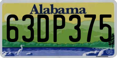 AL license plate 63DP375