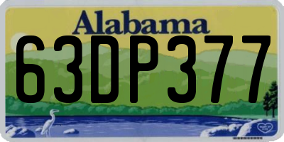 AL license plate 63DP377