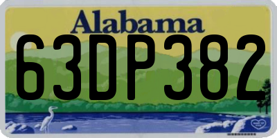 AL license plate 63DP382
