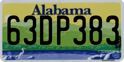 AL license plate 63DP383