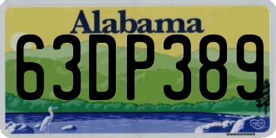 AL license plate 63DP389