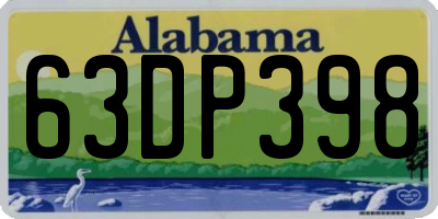 AL license plate 63DP398