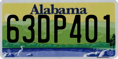 AL license plate 63DP401