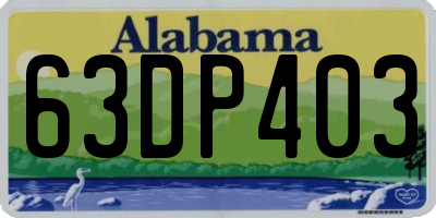 AL license plate 63DP403
