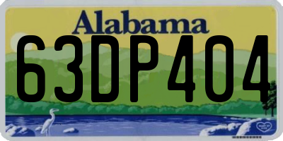 AL license plate 63DP404